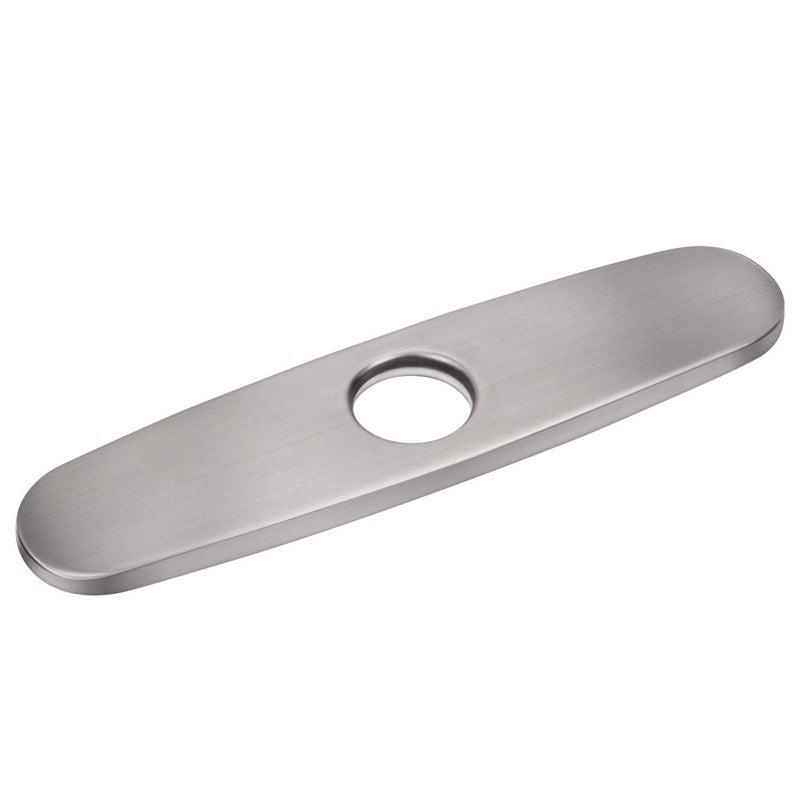 COOLWEST Deck Plate 10Inch for Single Hole Kitchen Sink Faucet Commercial Kitchen Faucet Hole Cover Escutcheon Stainless Steel - Image 1